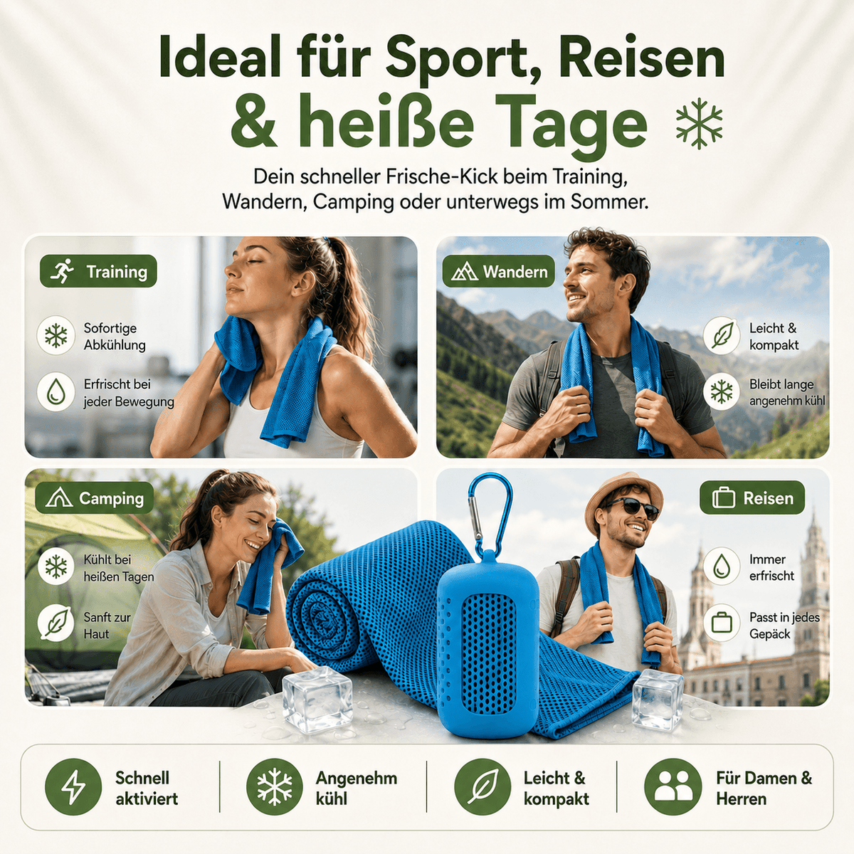 CoolTowel Pro – Kühlendes Handtuch für Sport, Reise & Sommerhitze